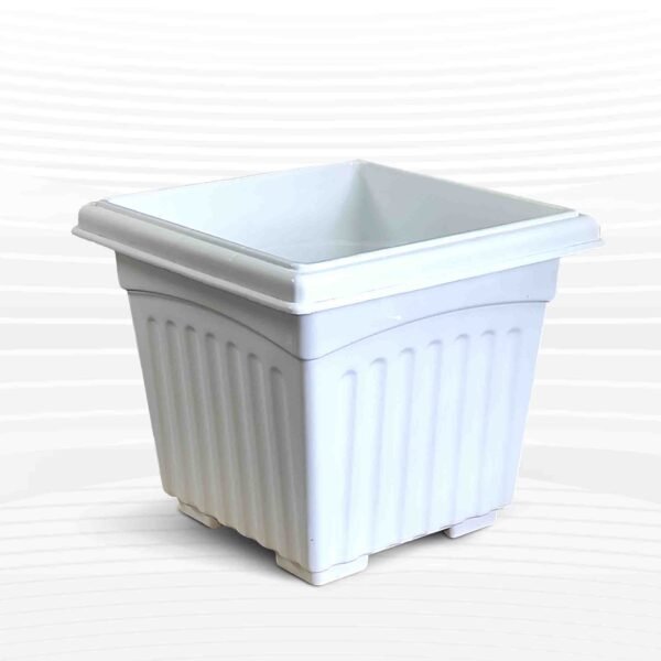 13 Inch Khandani Square Tub (White)